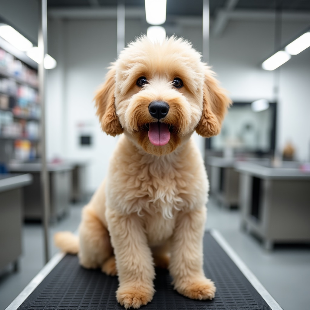 Clean and groomed dog after professional grooming appointment